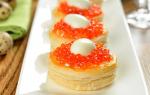 How to cook vol-au-vent with red caviar?